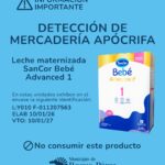 ALERTA POR DETECCIÓN DE MERCADERÍA APÓCRIFA DE LECHE MATERNIZADA SANCOR BEBÉ